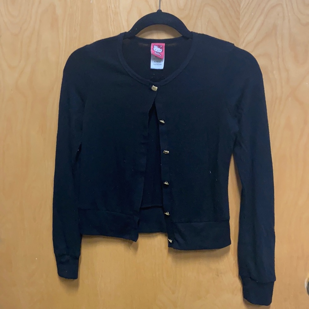 Size L. Hello Kitty black cardigan